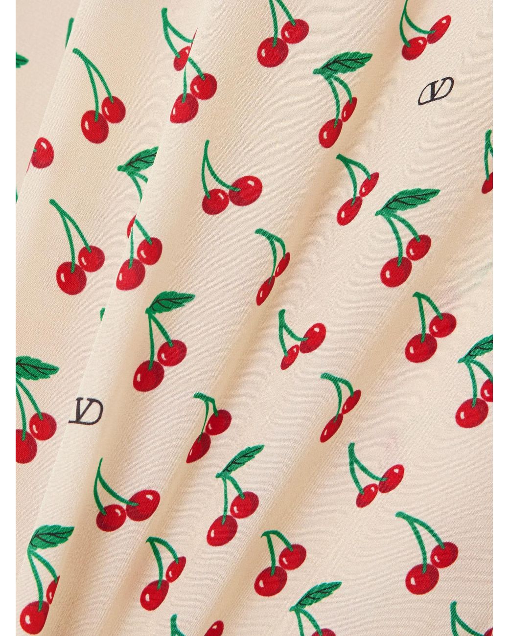 Valentino Natural Cherryfic Printed Long-Sleeved Shirt