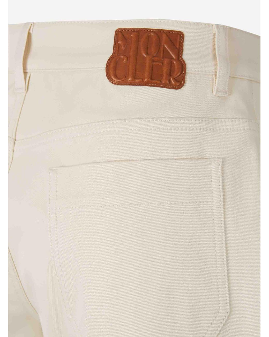 Moncler Natural Logo Patch Pocket Shorts
