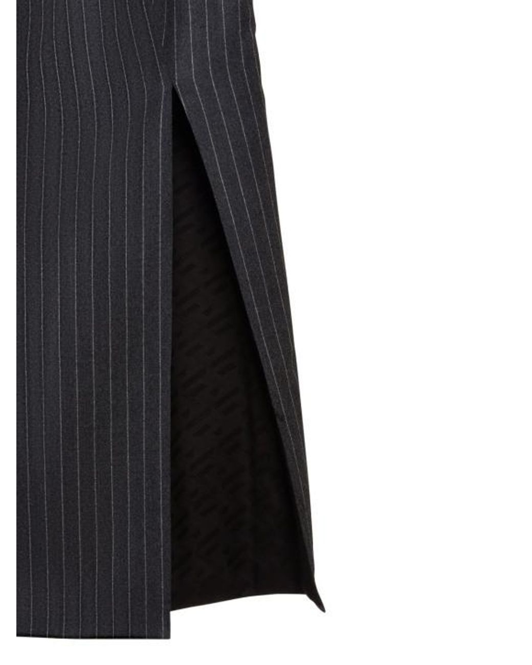 Versace Black Striped Skirt