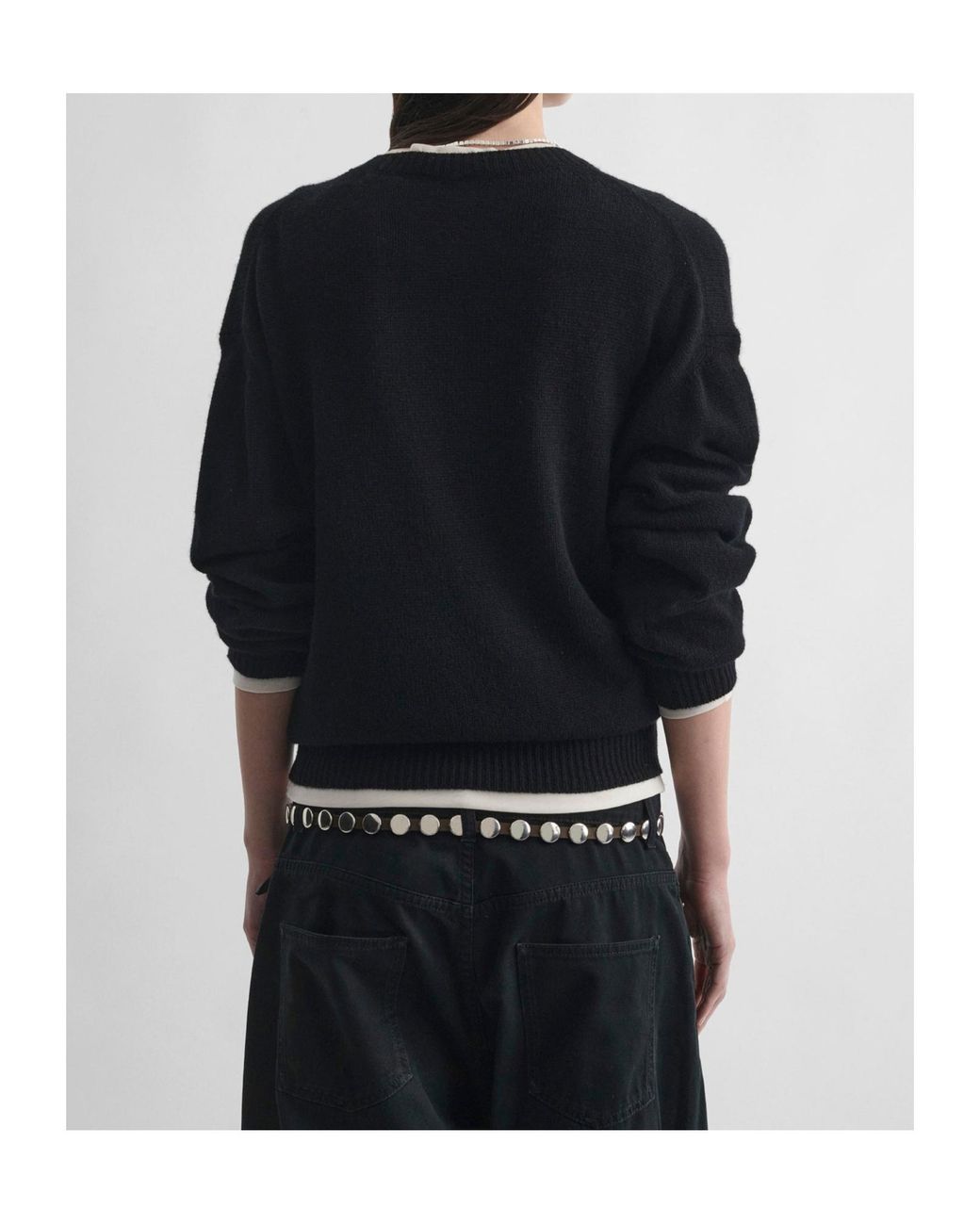 Phoebe Philo Black Cashmere Crew-Neck Sweater