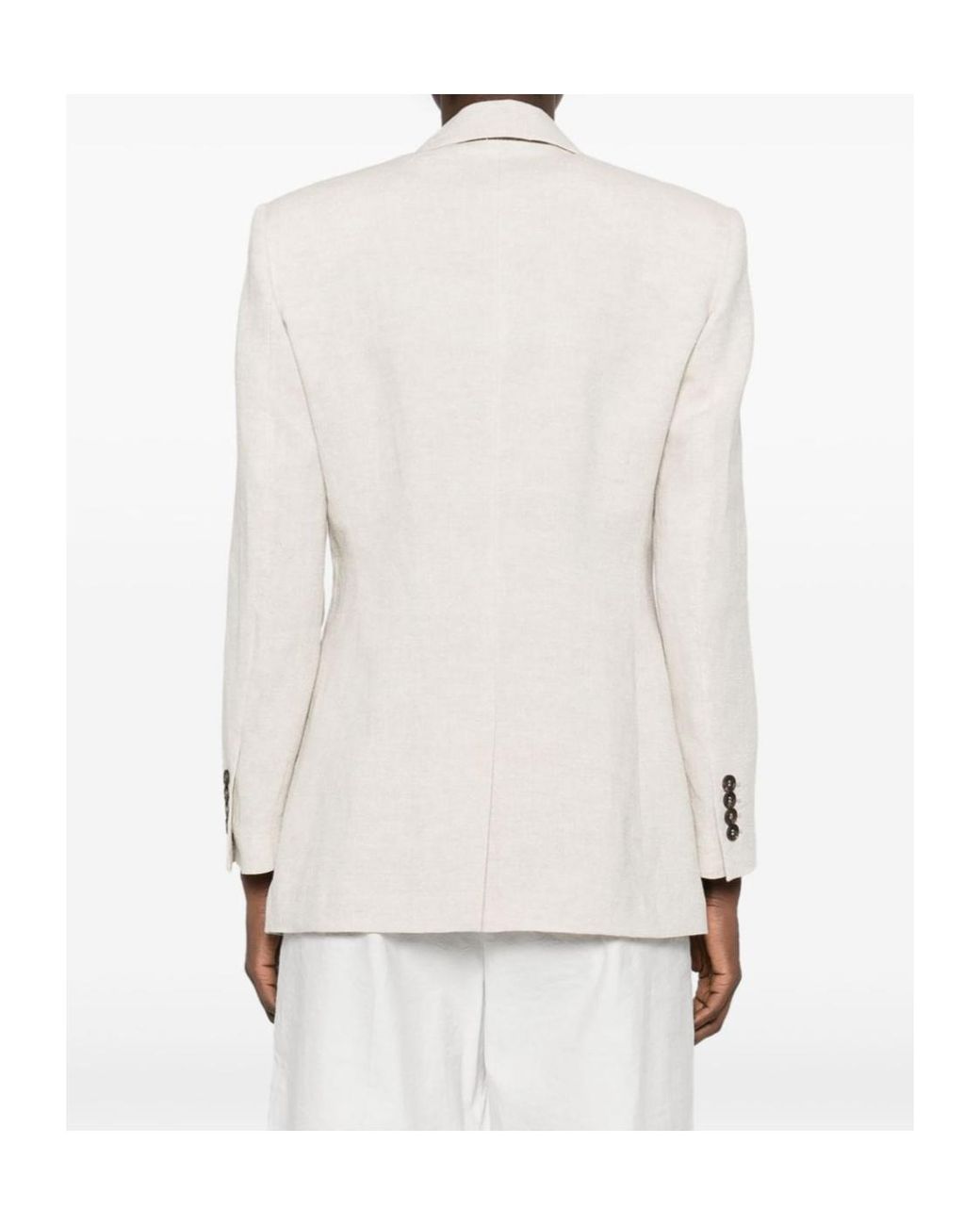 Brunello Cucinelli Natural Lurex Buttoned Blazer