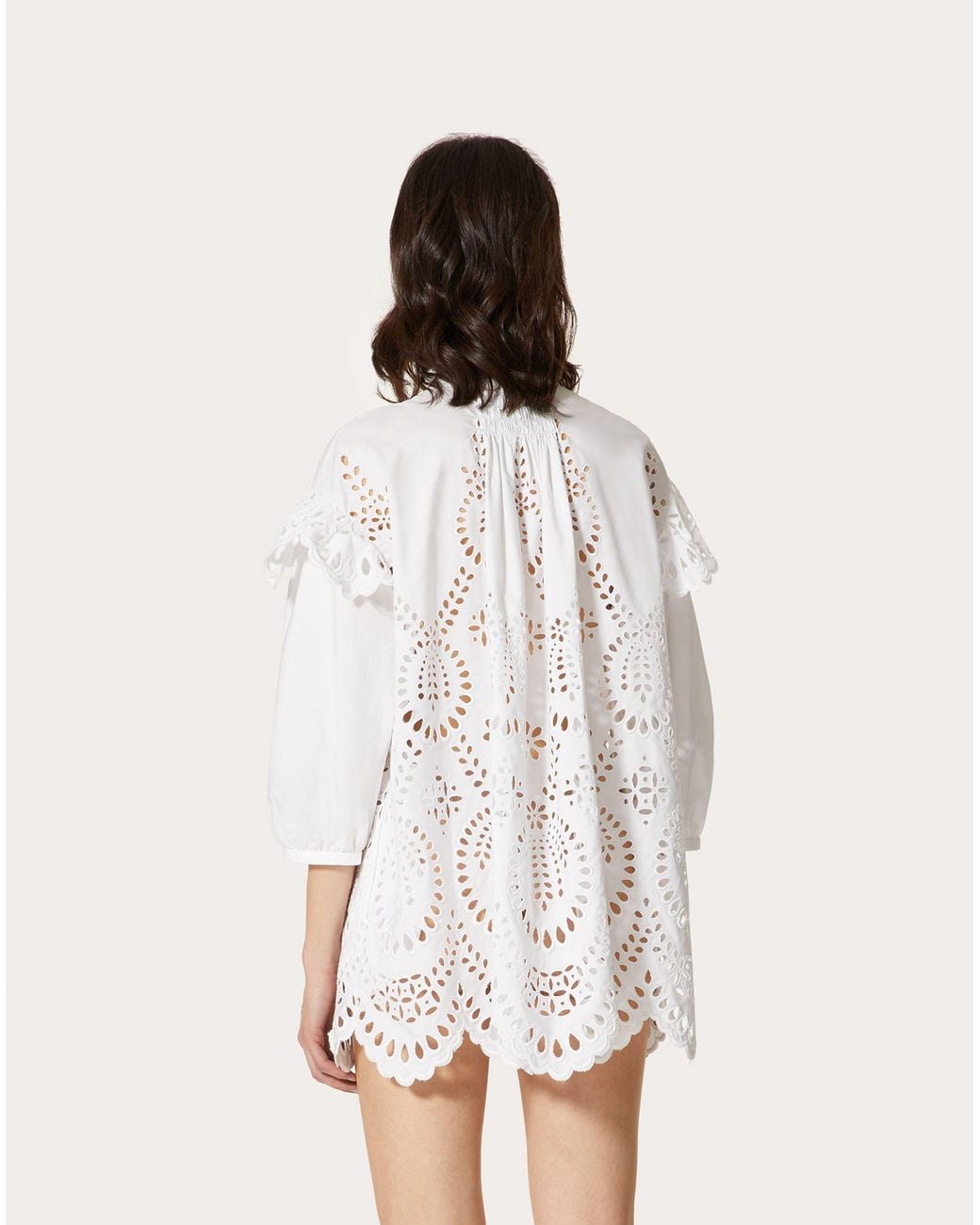 Valentino White Broderie Anglaise Cotton Minidress