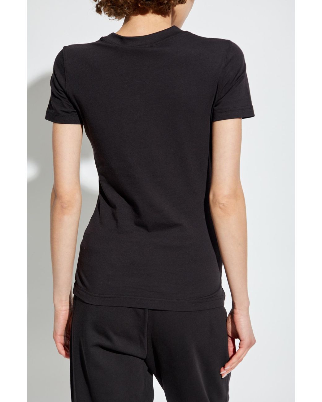 Versace Jeans Black Couture Logo Embellished Top