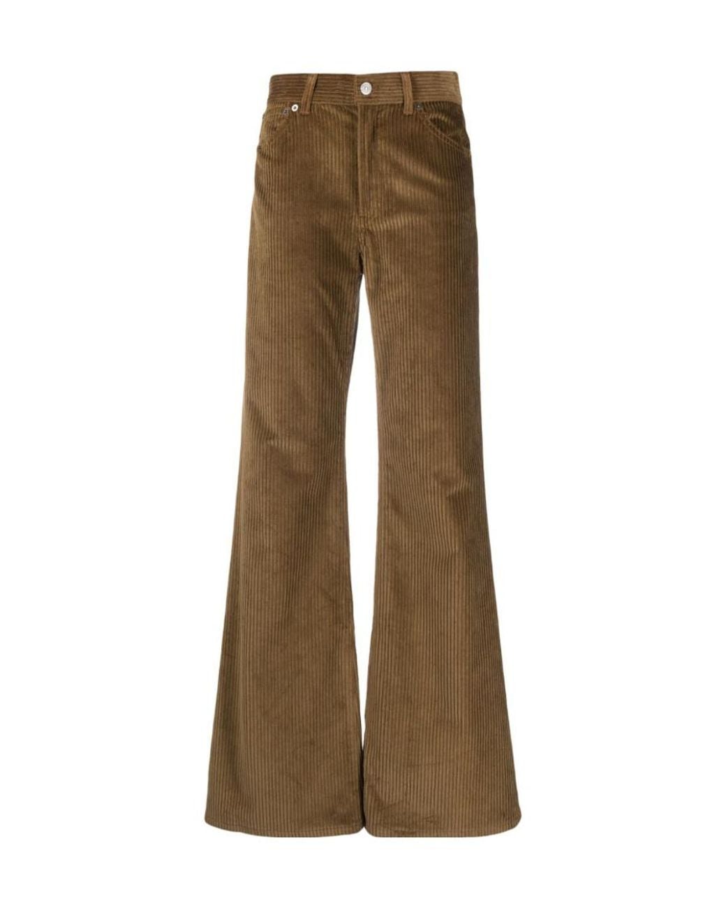 Dondup Natural Logo-Patch Corduroy Flared Trousers