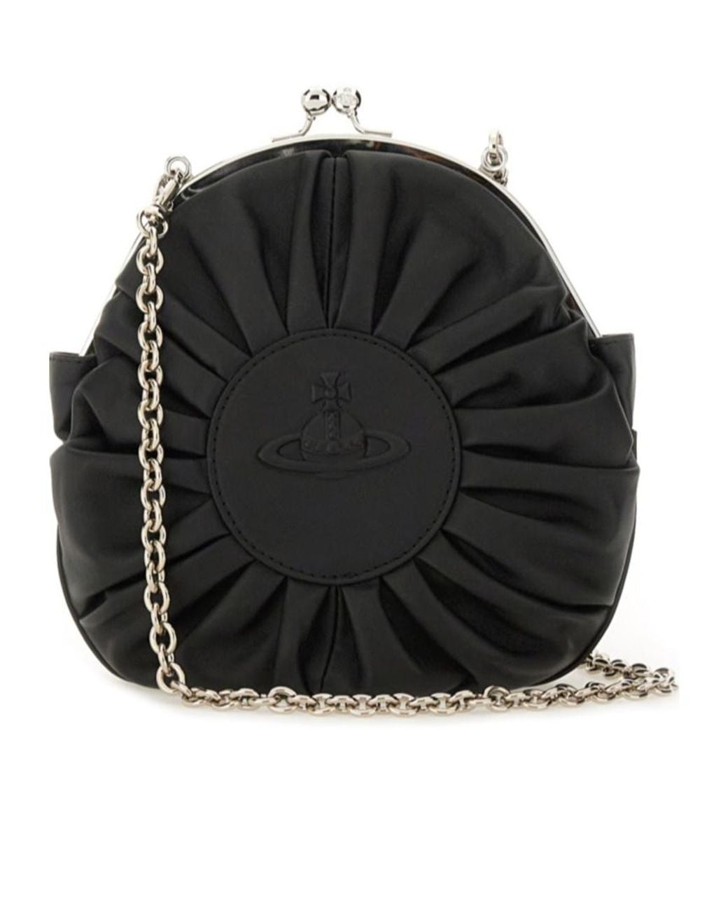 Vivienne Westwood Black Rosie Circle Frame Crossbody Bag