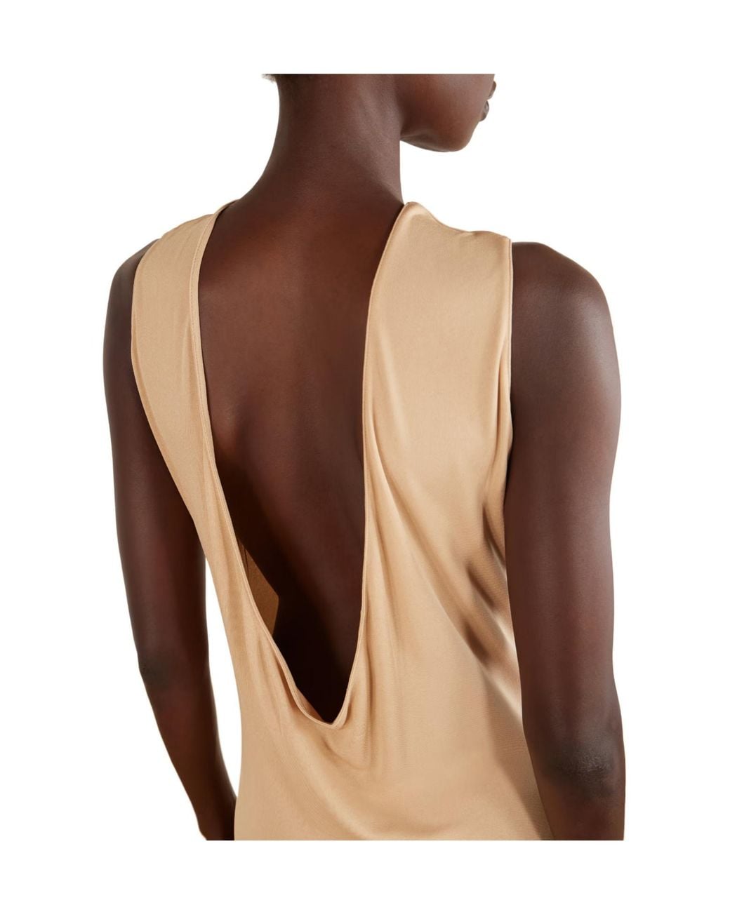 Alaïa Natural Asymmetrical Jersey-Crepe Midi Dress