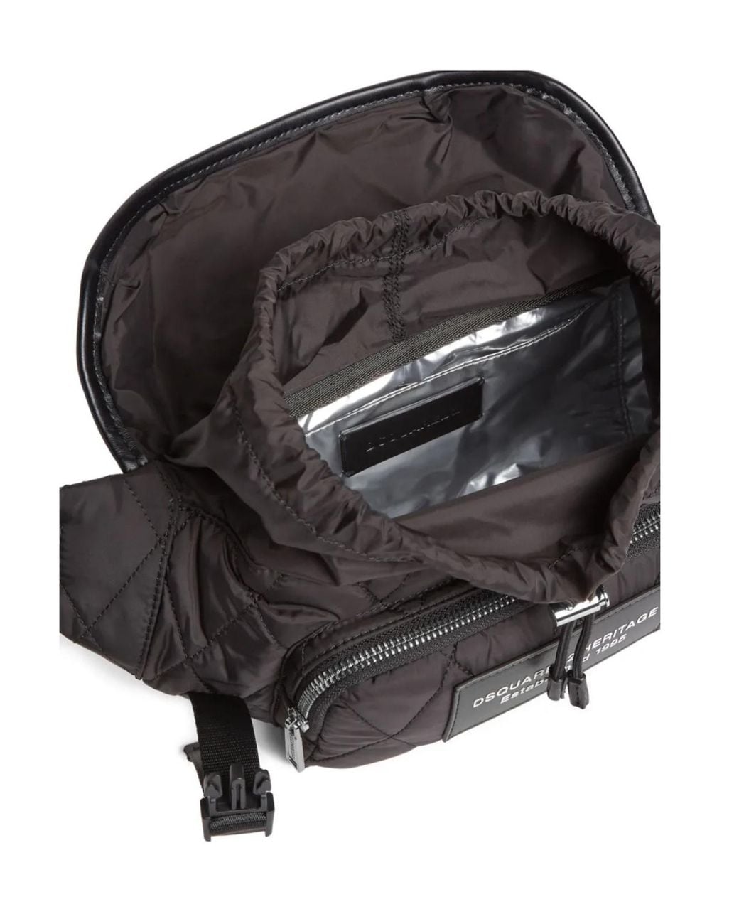 DSquared² Black Heritage Belt Bag for men