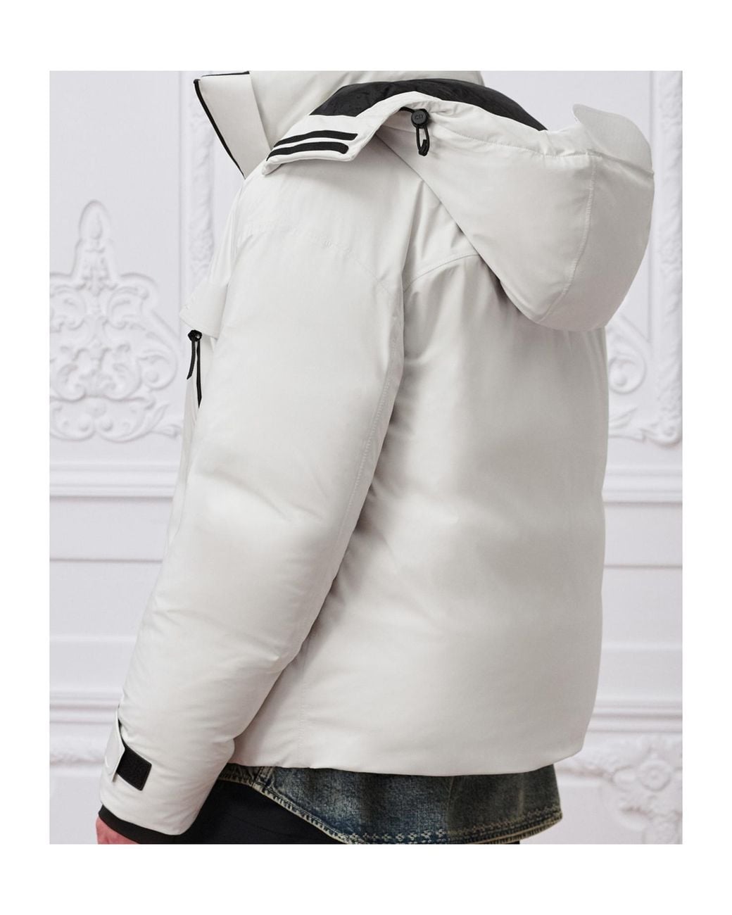 Dior Gray Alps Puffer Jacket With Removable Hood for men
