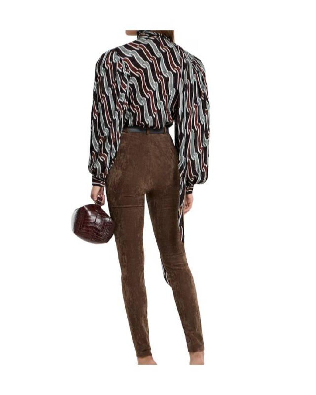 Gucci Black Printed Twill Blouse
