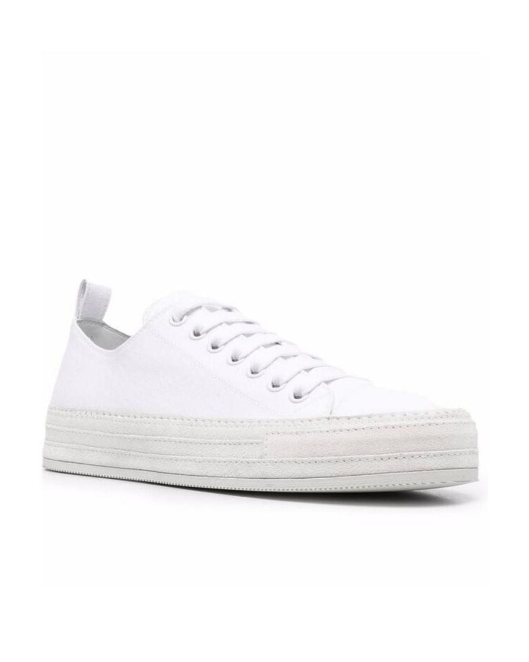 Ann Demeulemeester White Splice Lacing Casual Sneakers for men