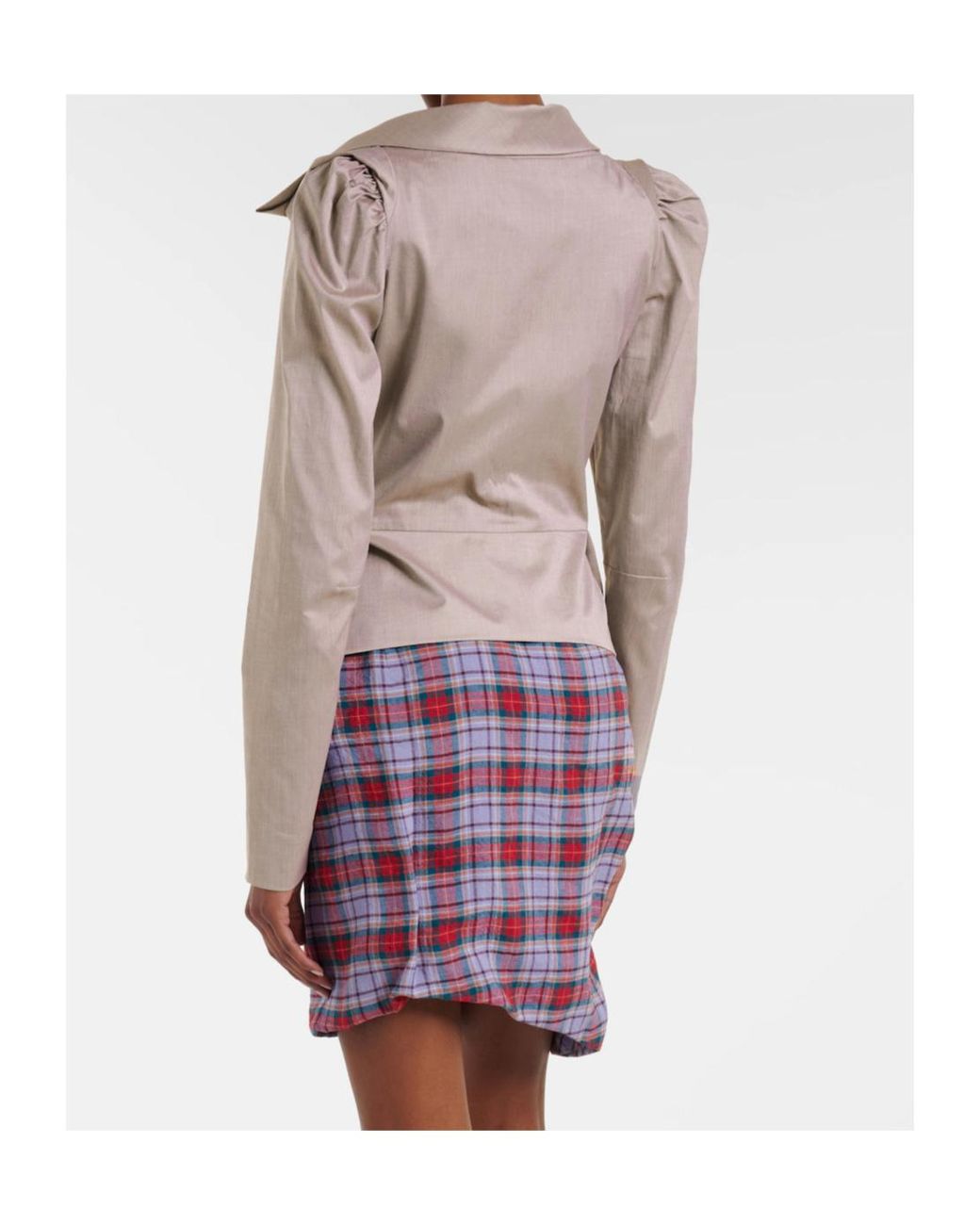 Vivienne Westwood Natural Peplum Cotton Poplin Shirt