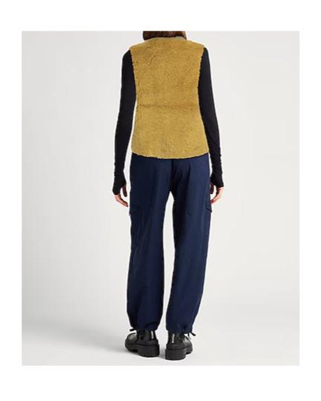 Tory Burch Yellow Shearling Teddy Fleece