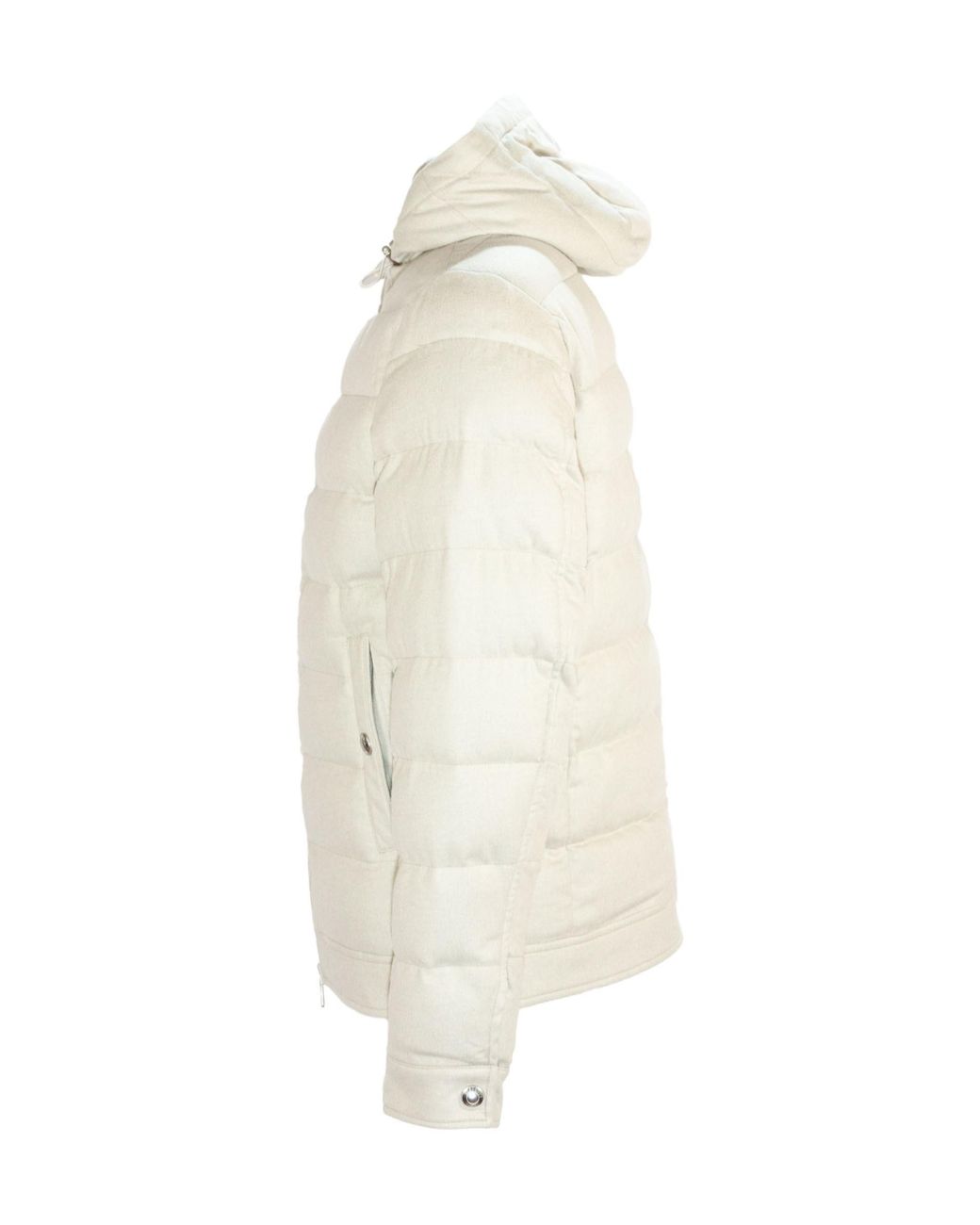 Eleventy White Quilted Hooded Jacket for men