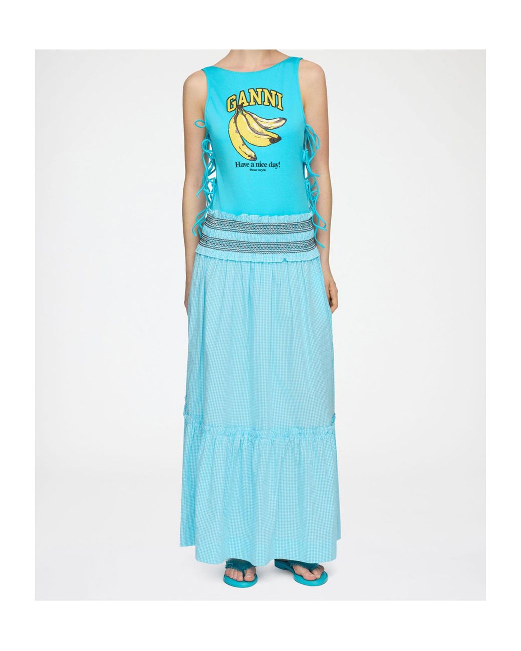 Ganni Blue Convertible Skirt