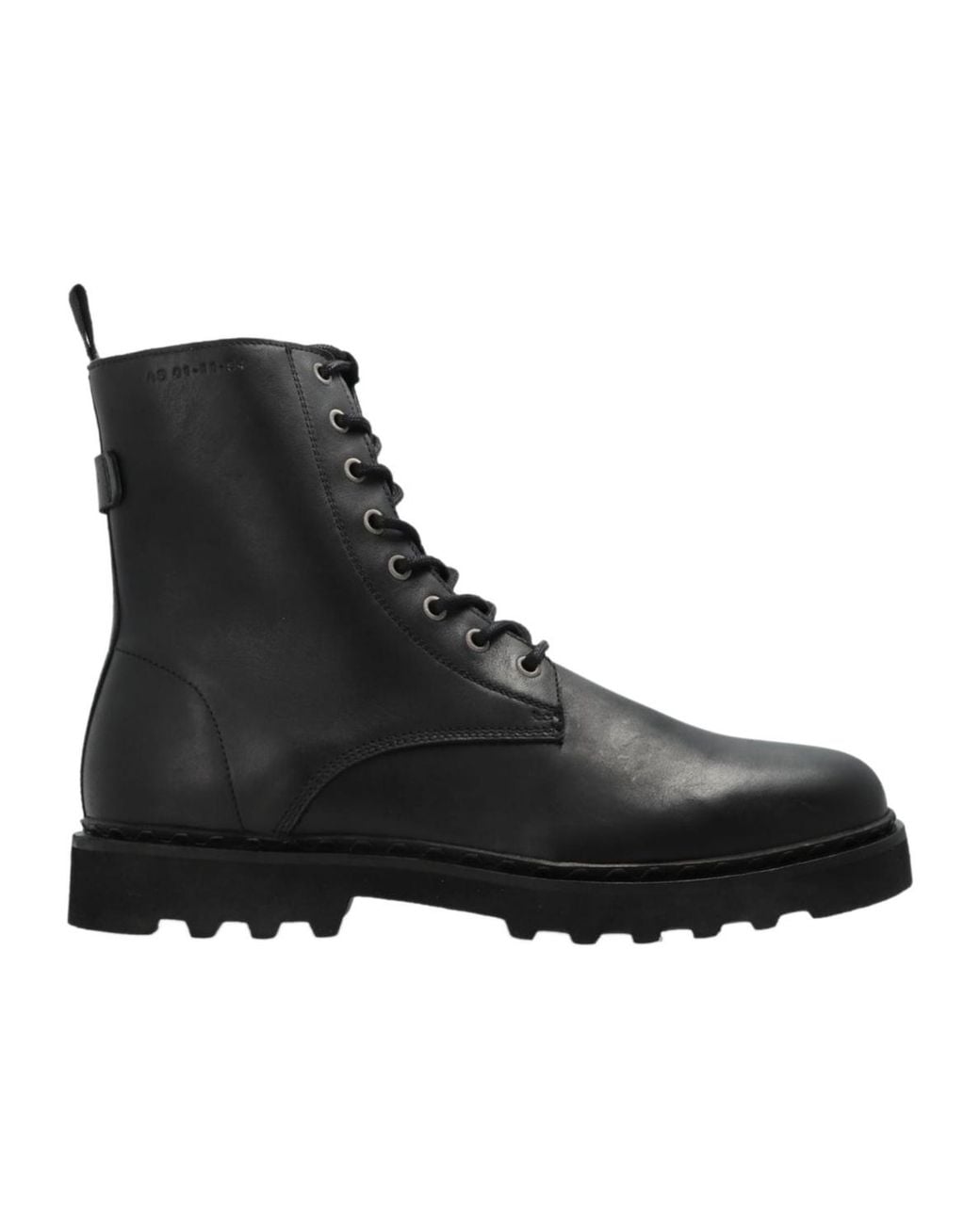 AllSaints Black Skiff Lace-Up Ankle Boots