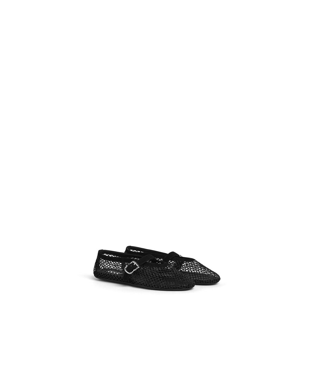 Alaïa Black Fishnet Ballet Flats