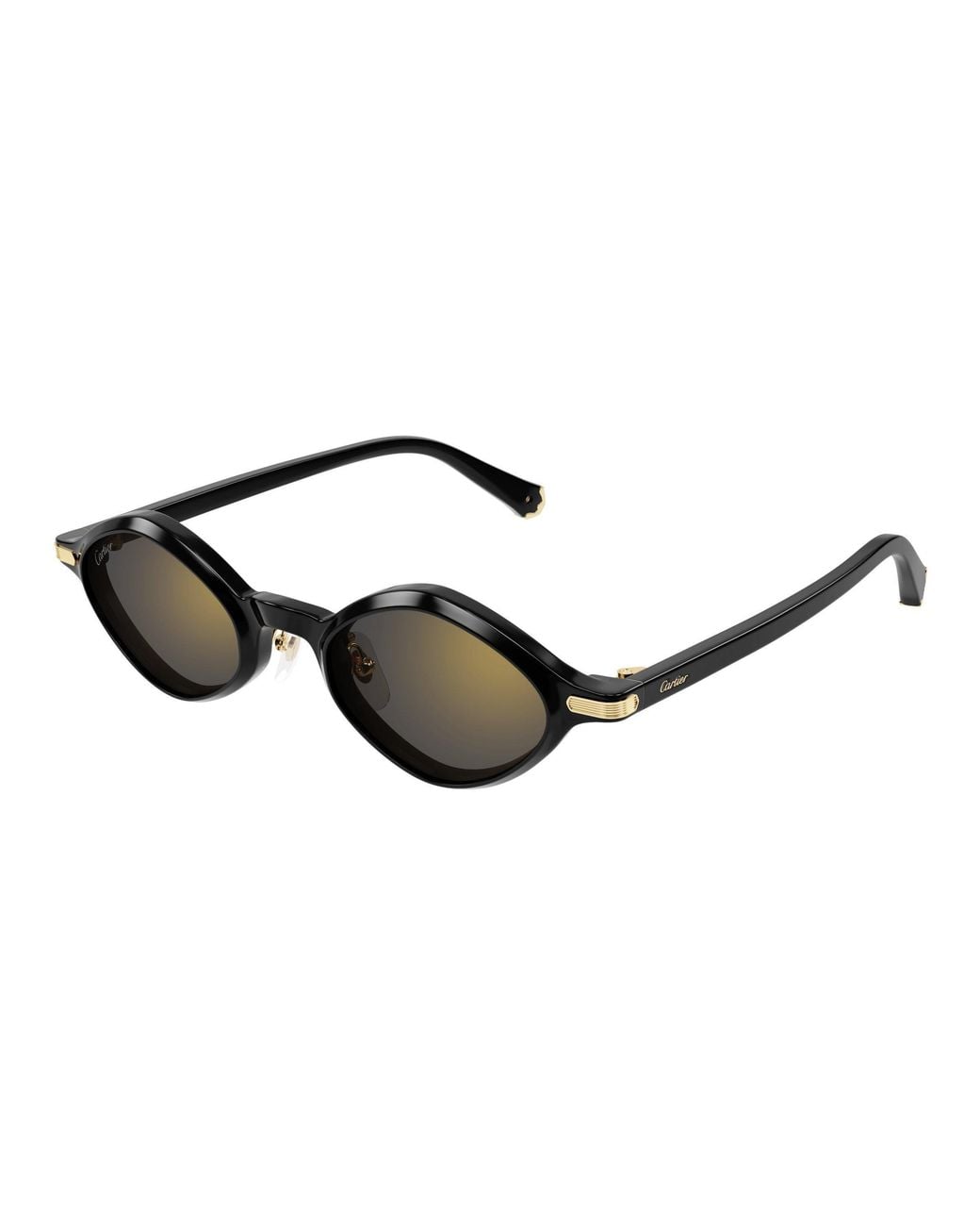 Cartier Black Polygonal Sunglasses for men