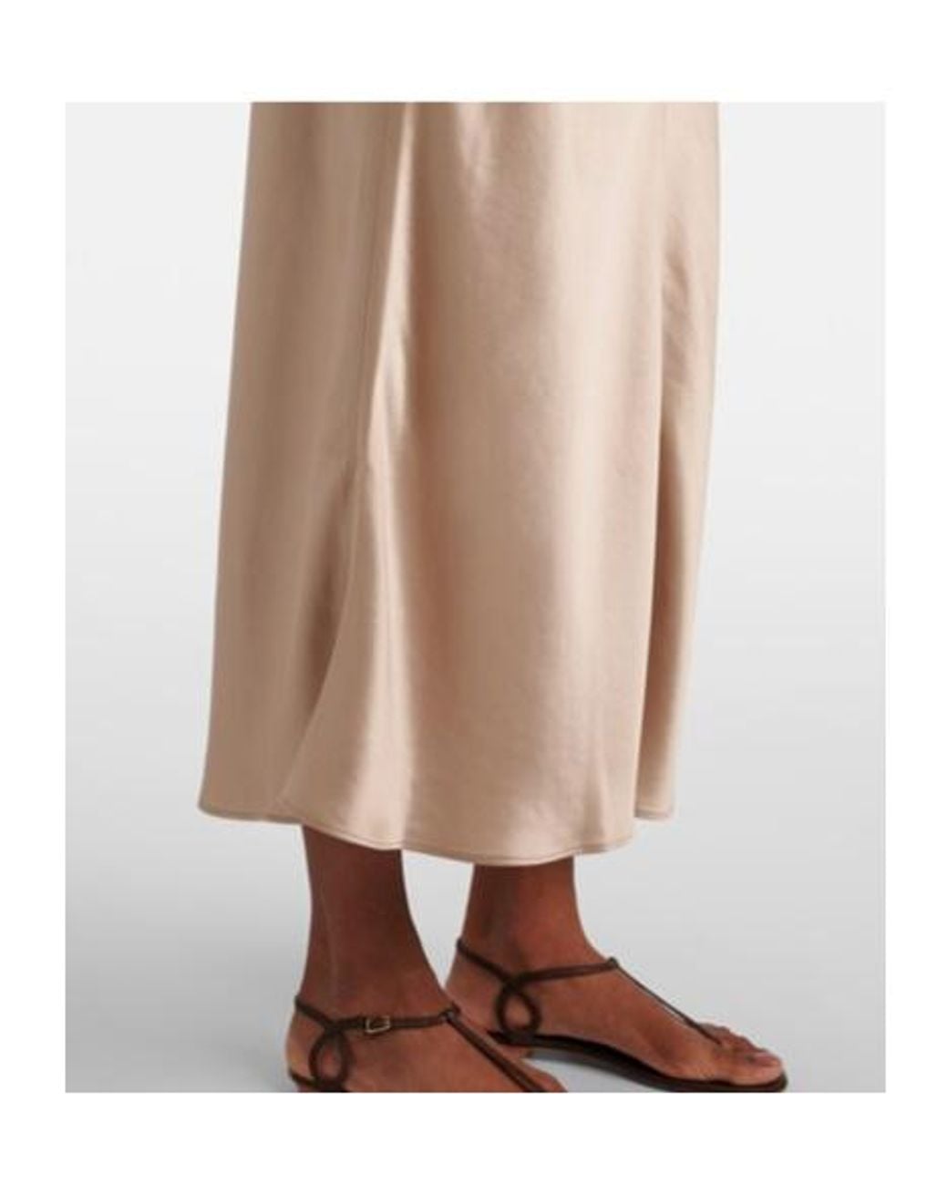 Leset Natural Satin Slip Dress