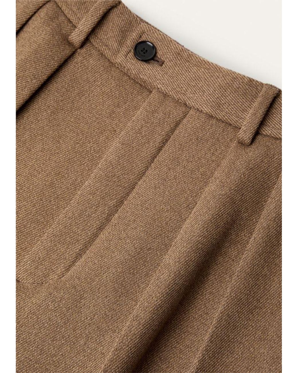 Loro Piana Natural Rodger Pleated Wool Trousers