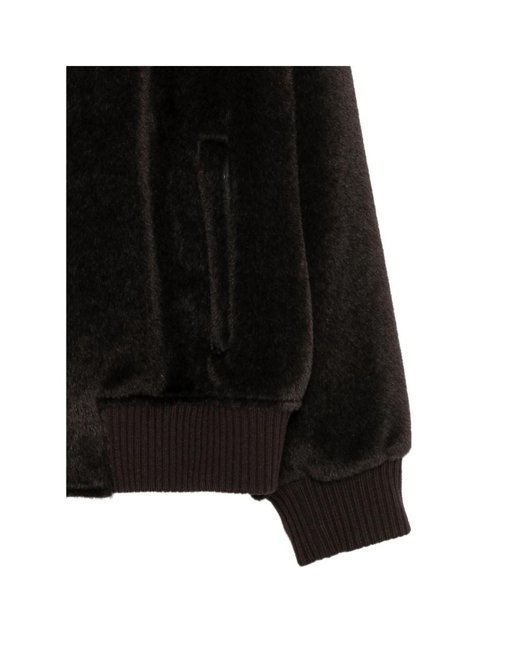 Isaia Black Long-Sleeve Zip-Up Jacket for men