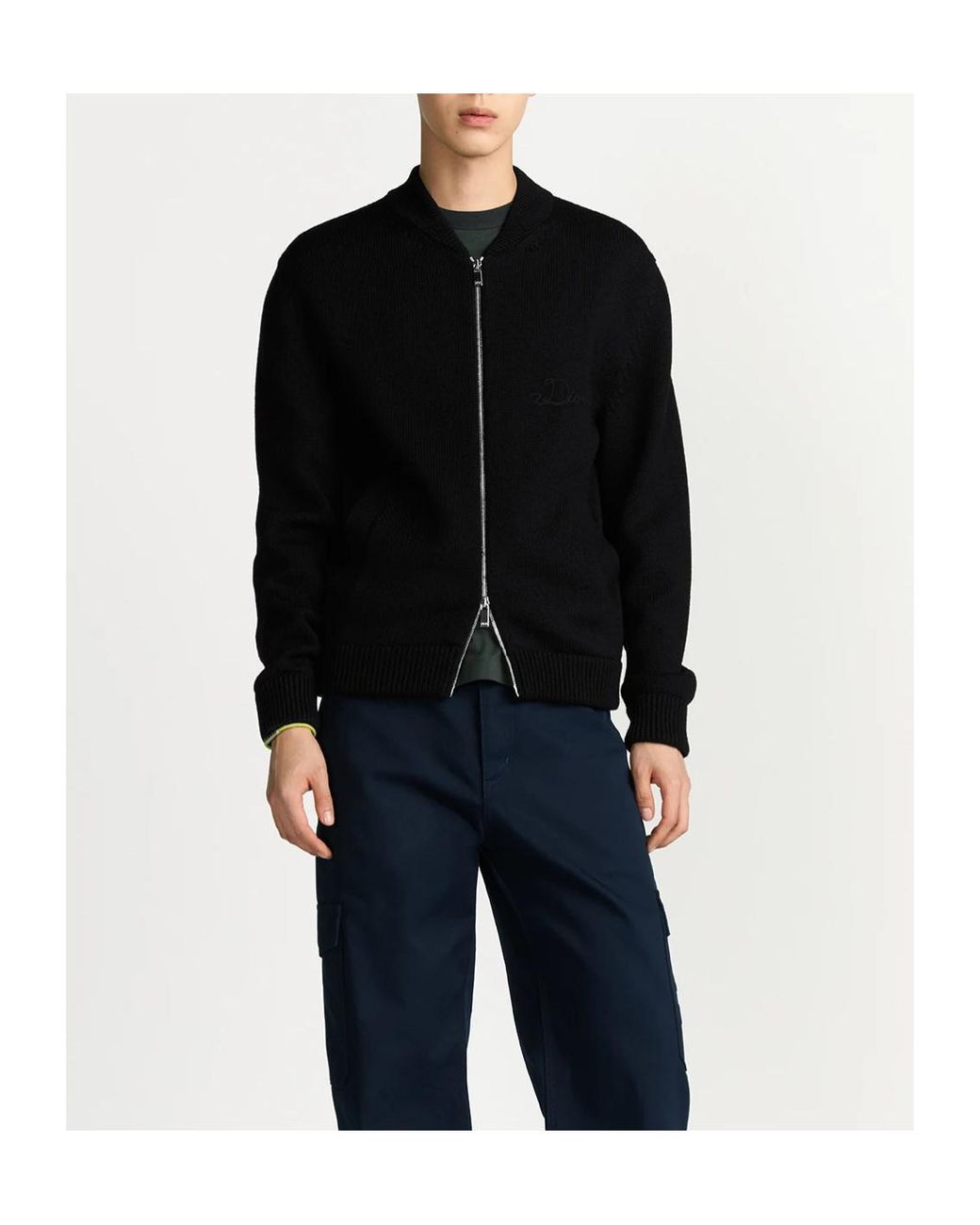 Dior Black Wool Knit Jacket for men
