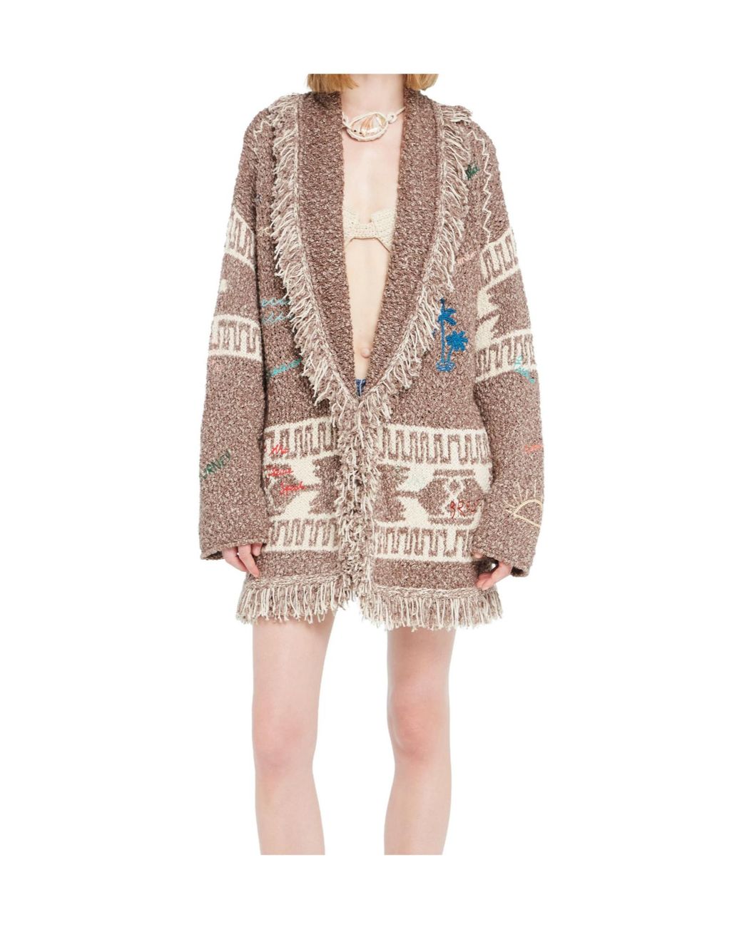 Alanui Multicolor Written By The Ocean Cardigan