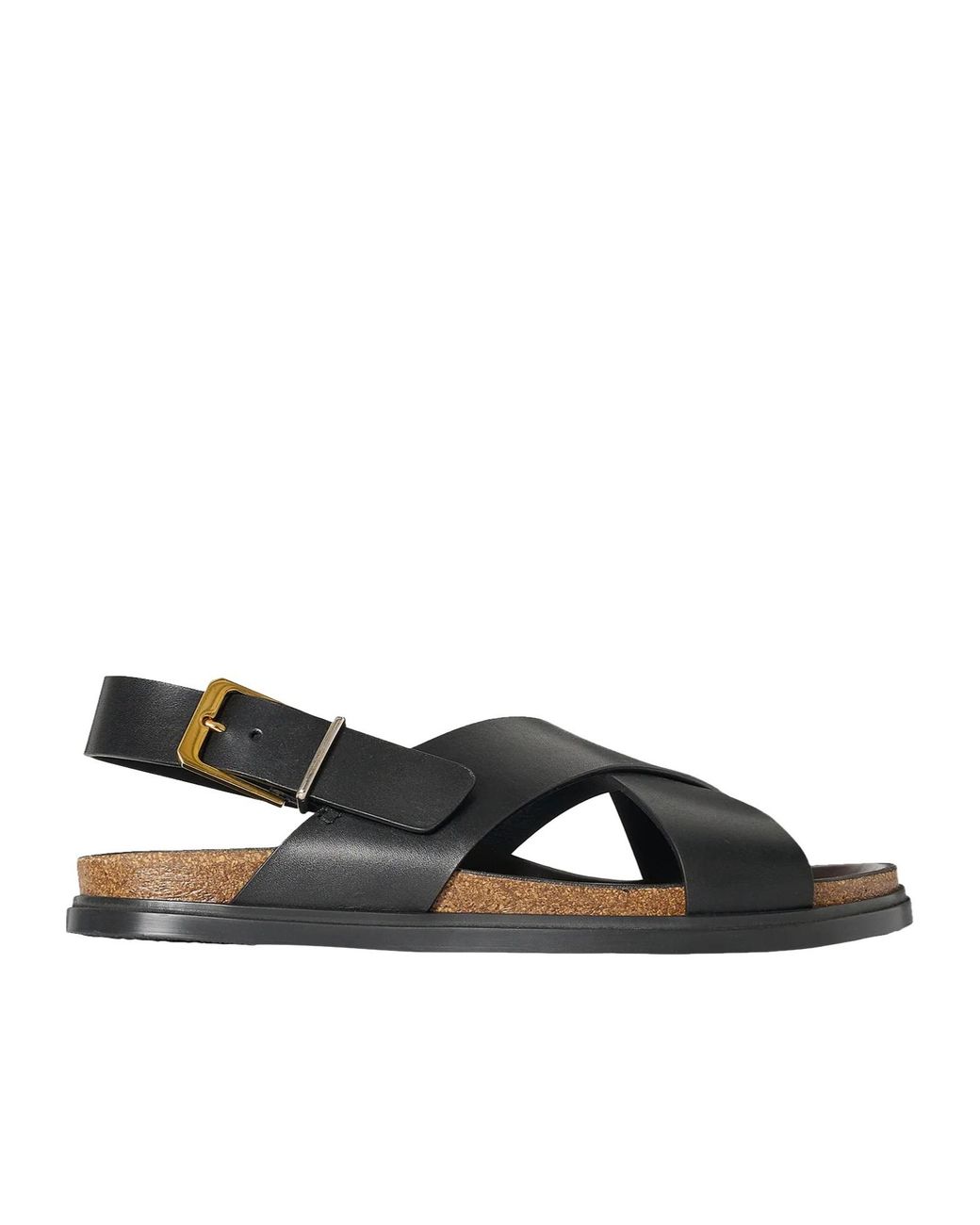 The Row Black Buckle Sandal