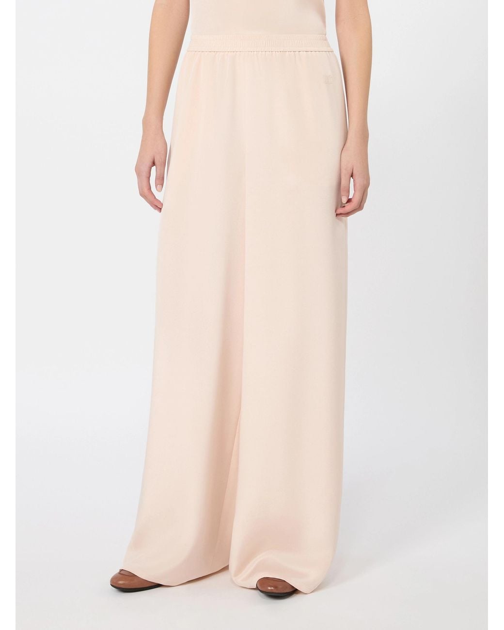 Max Mara White Mxmvolonta Wide-Leg Pants