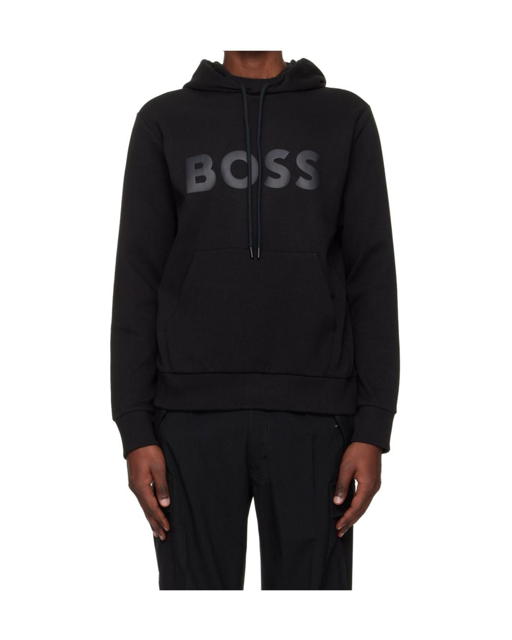 Boss Black Soody Logo-Detail Hoodie for men