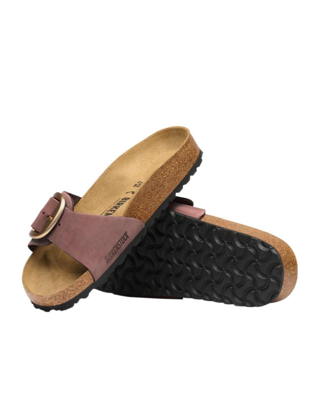 Birkenstock Brown Madrid Big Buckle Slides for men