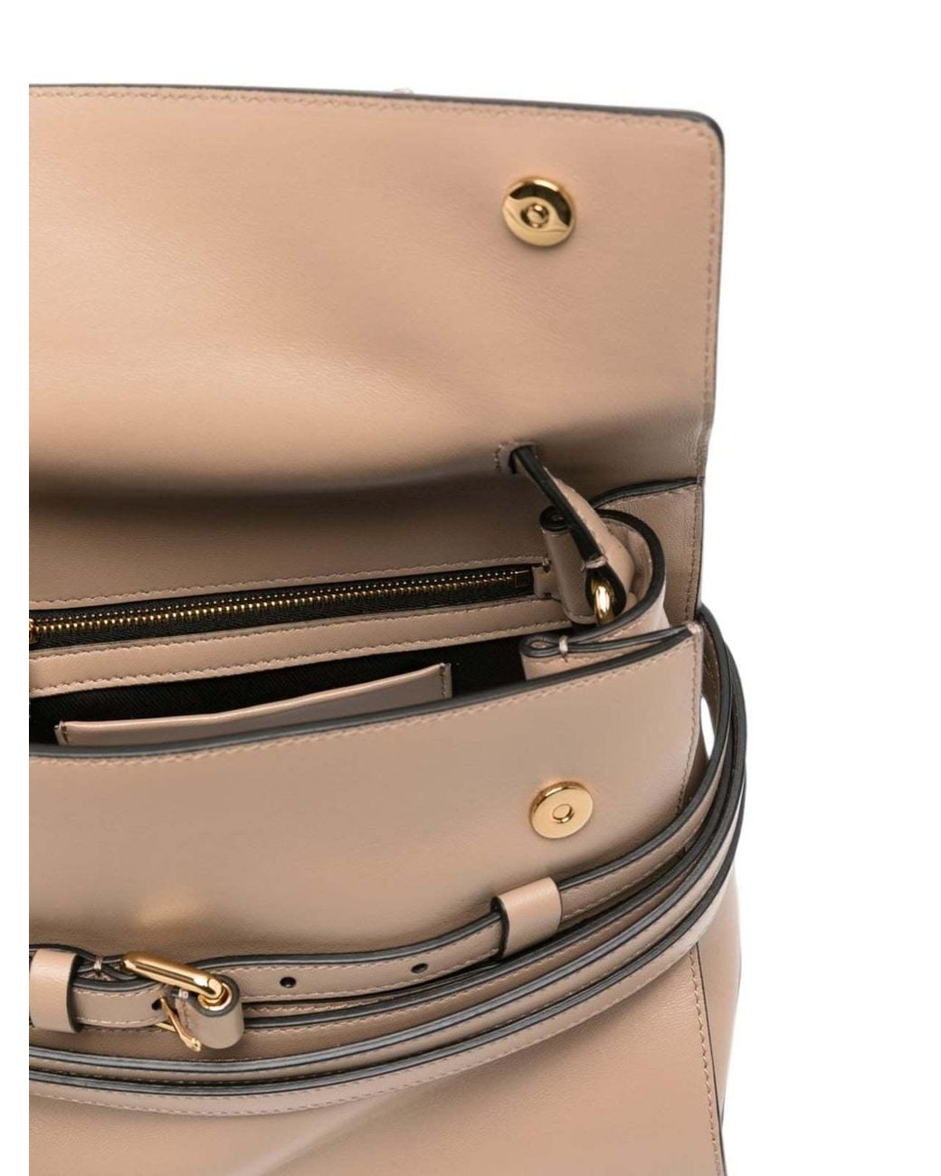 Moschino Natural Belted Leather Tote Bag