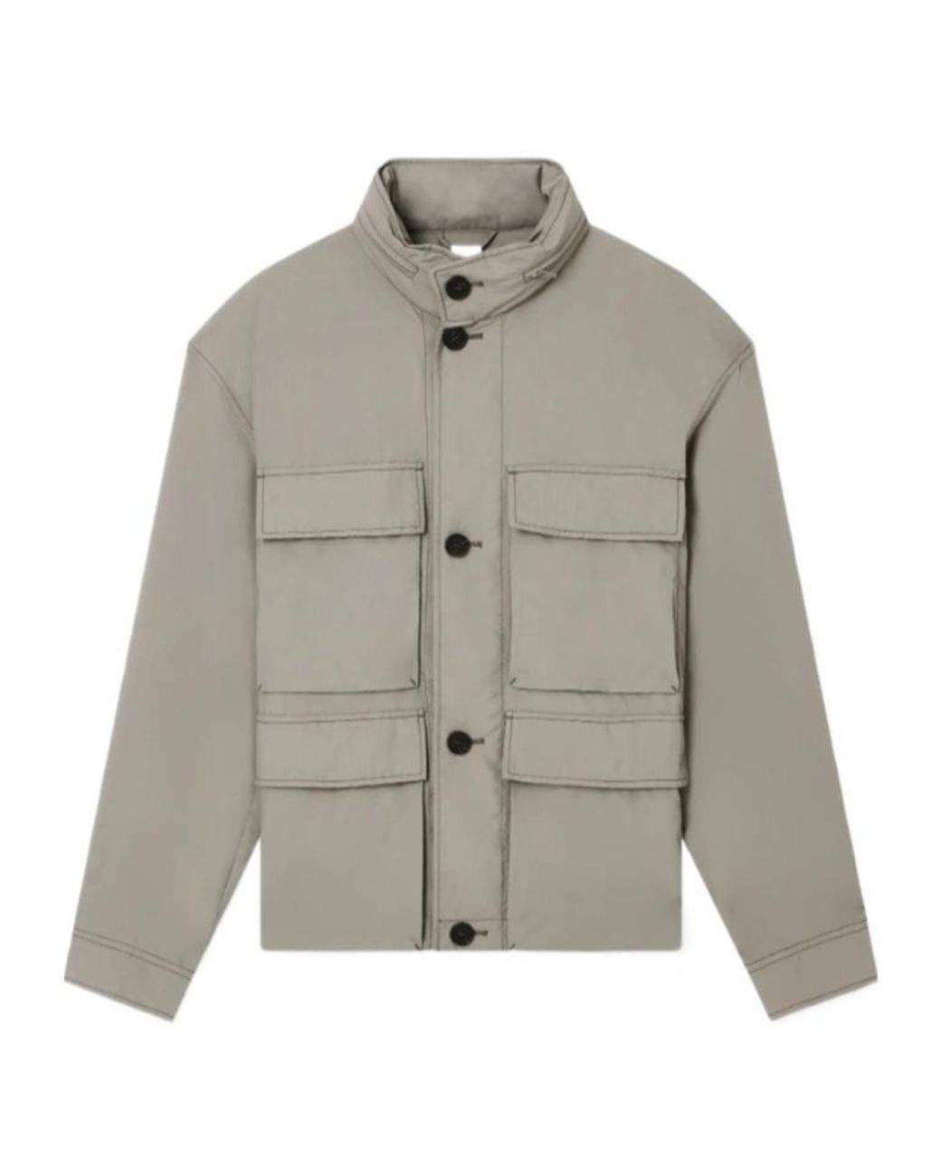 Emporio Armani Gray Buttoned Pocket Jacket for men