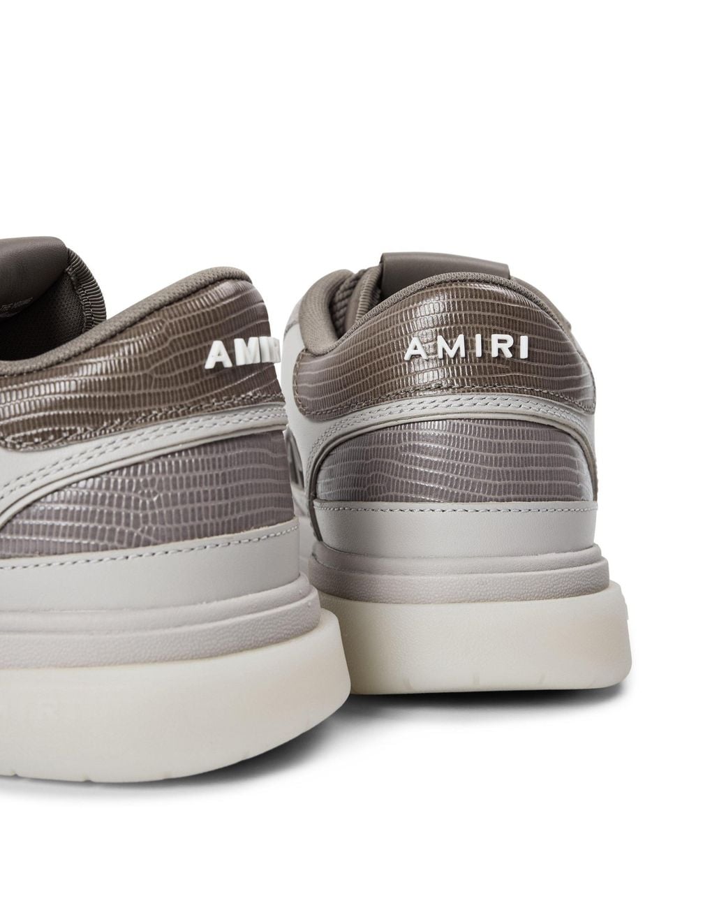 Amiri Gray Patchwork Low-Top Sneakers for men