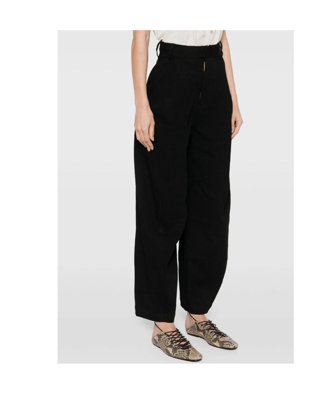 Uma Wang Black Belt Loop Casual Pants