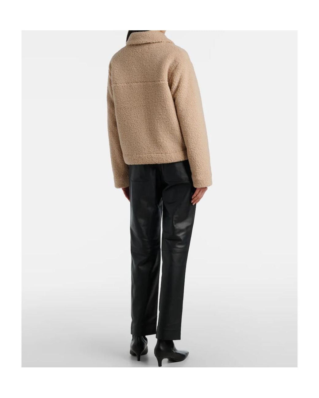 Vince Black Leather Cropped Straight Pants