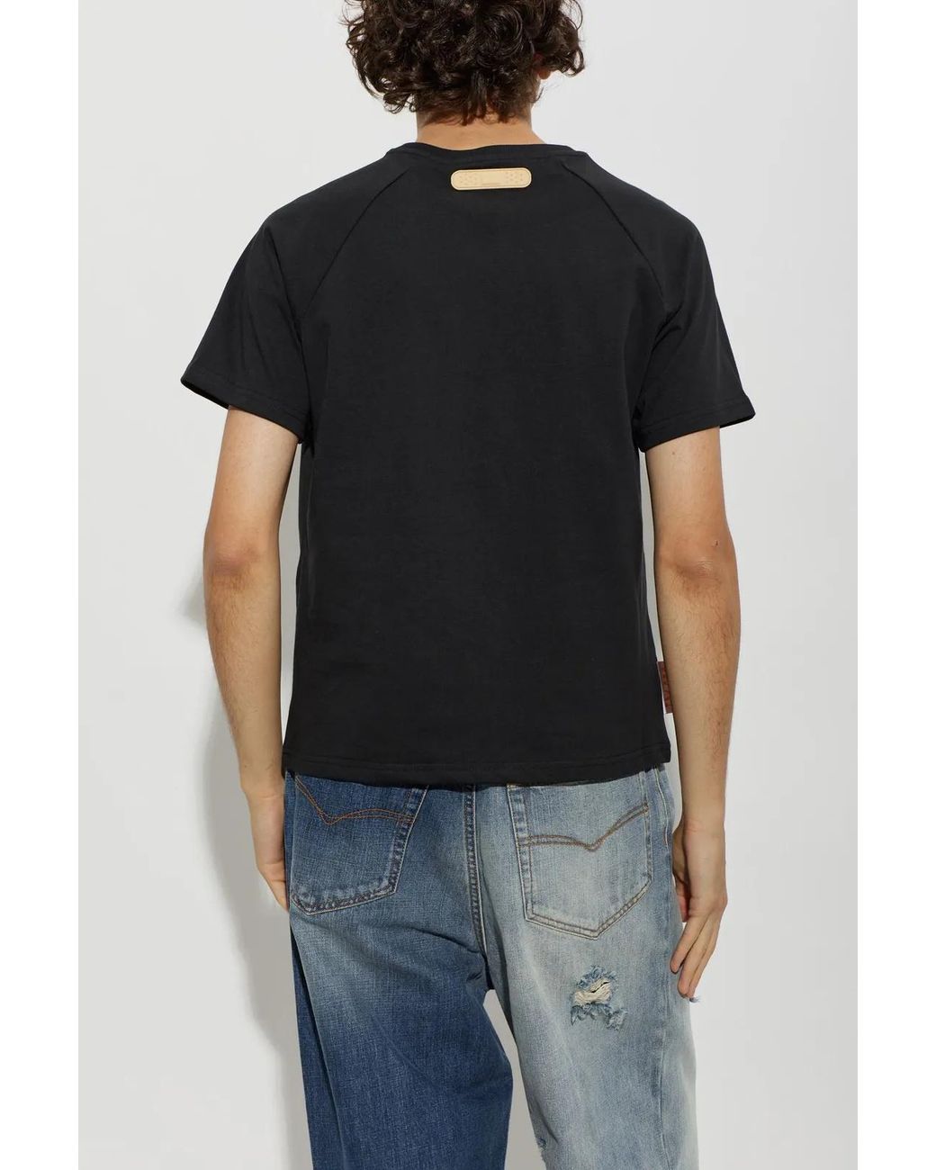 PDF CHANNEL Blue Pdf Graphic Printed Crewneck T-Shirt for men