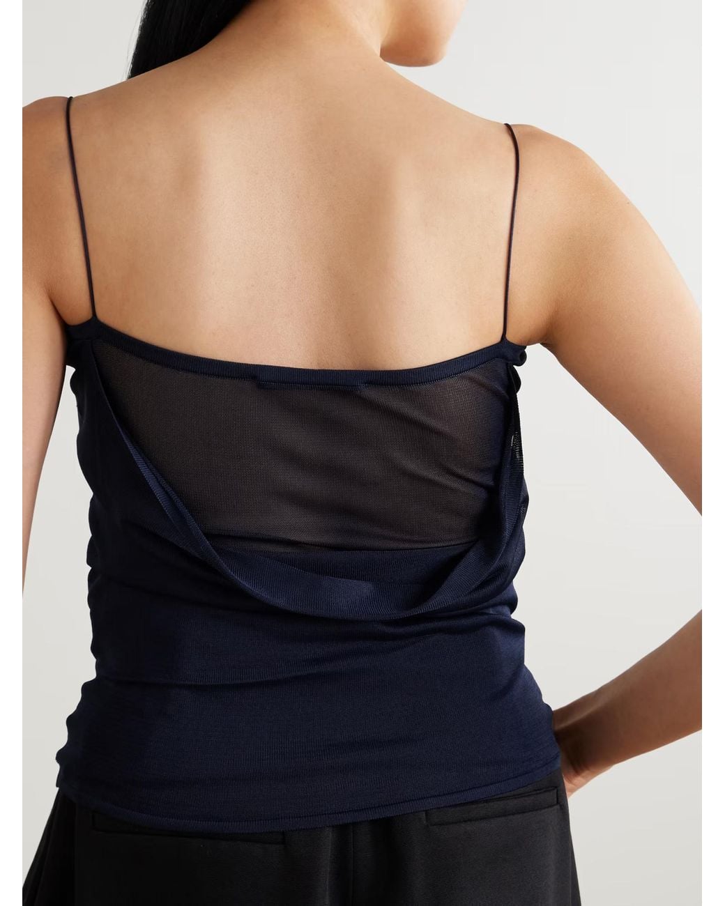 Jacquemus Blue Draped Polka-Dot Motif Tank Top