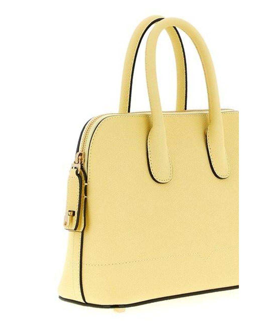 Valextra Yellow Mylogo Mini Handbag