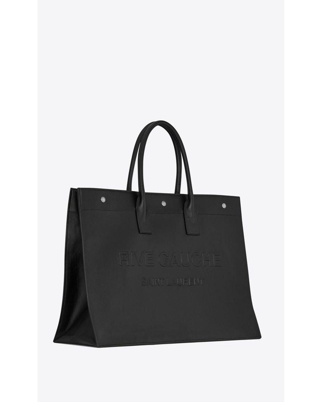 Saint Laurent Black Rive Gauche Large Tote Bag for men