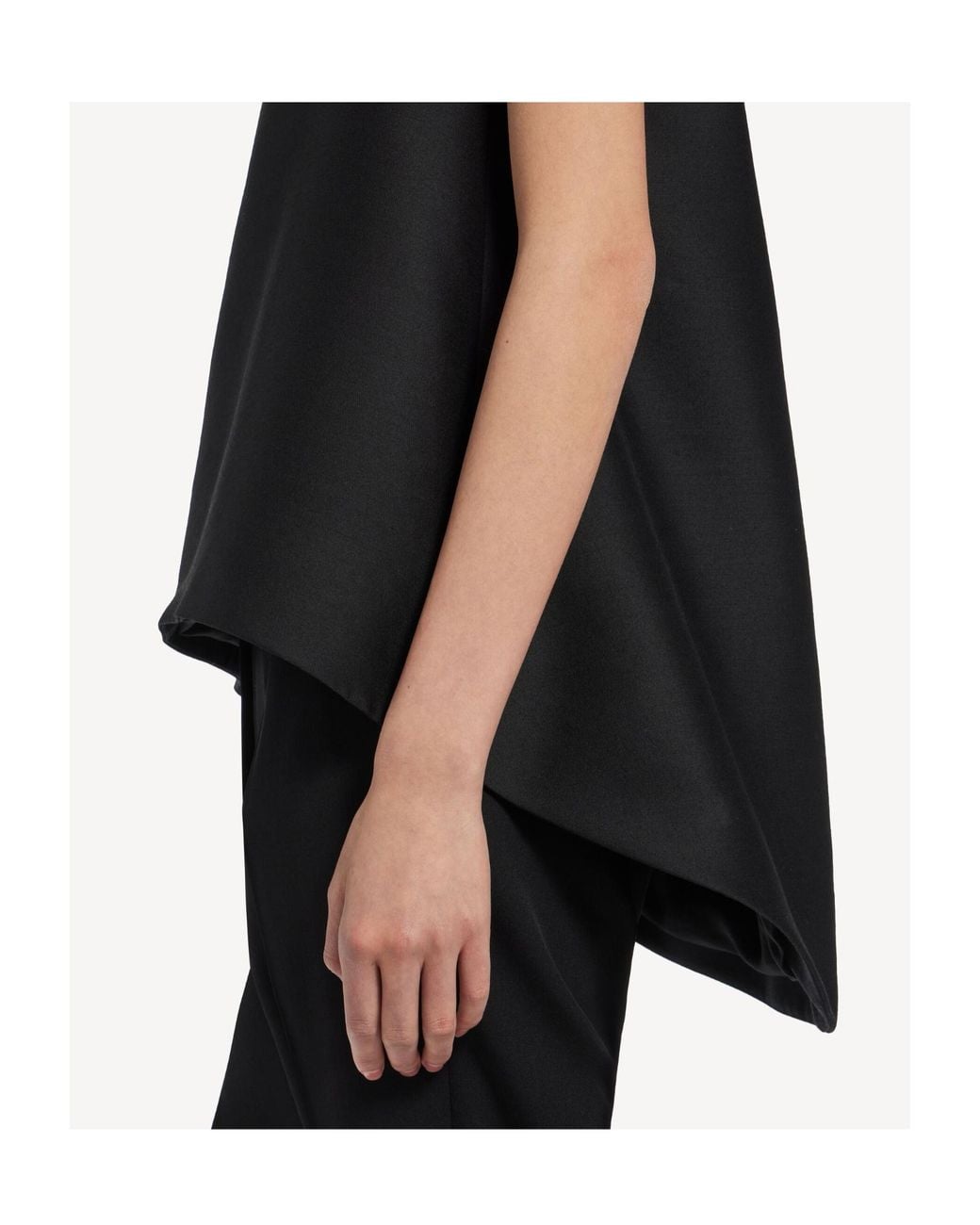 Balenciaga Black High Collar Top