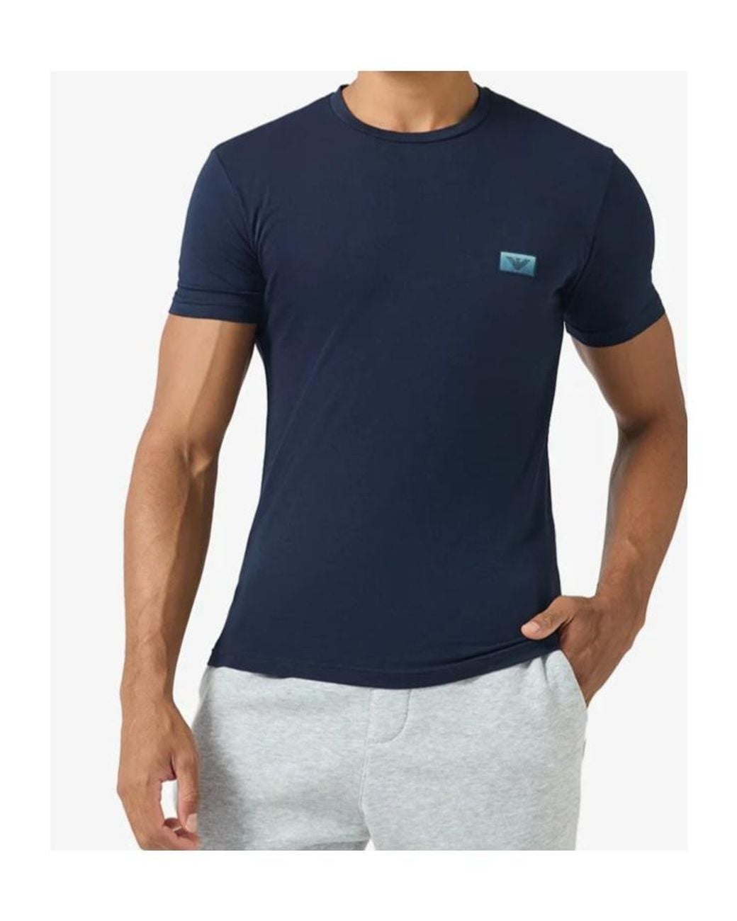 Emporio Armani Blue Short-Sleeved T-Shirt for men