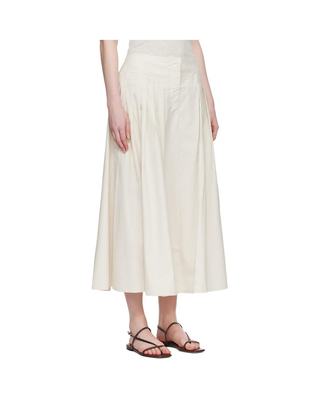 Studio Nicholson White Agat Skirt