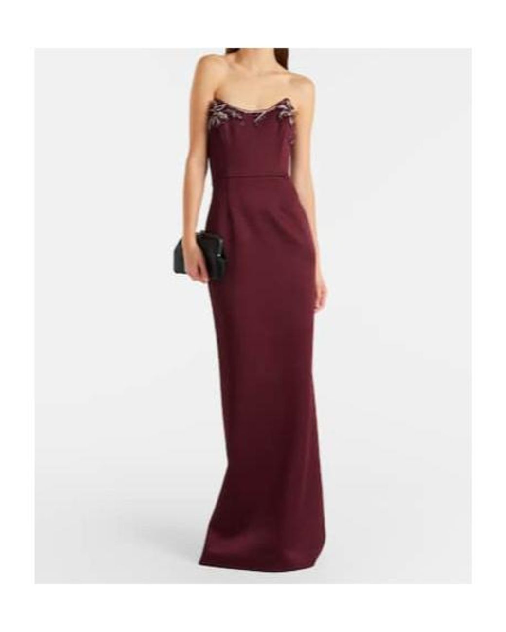 Rebecca Vallance Purple Alora Embellished Corset Gown