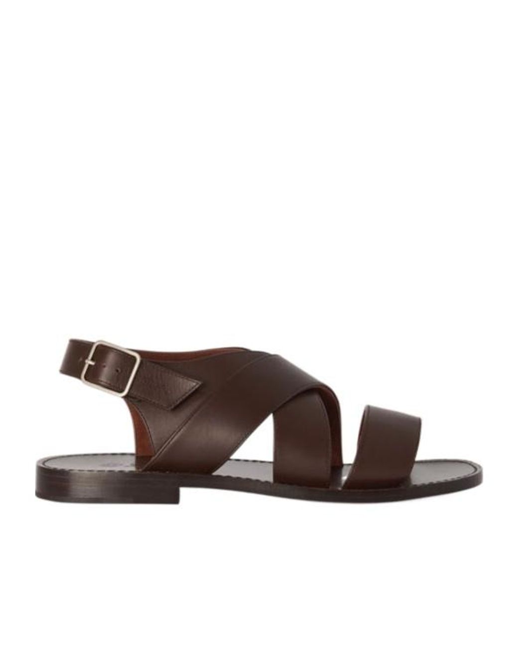 Loro Piana Brown Peep-Toe, Patent-Leather Booties for men