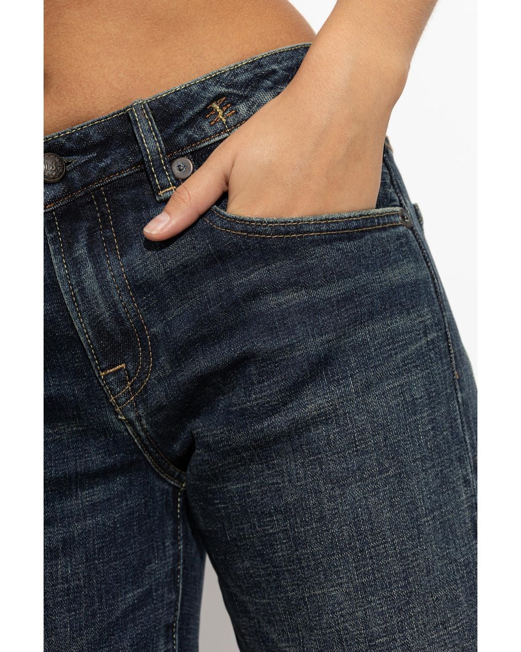 R13 Blue Belt-Loop Jeans