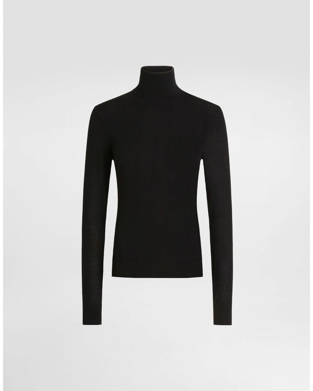 Dolce & Gabbana Black Turtleneck Knitted Jumper