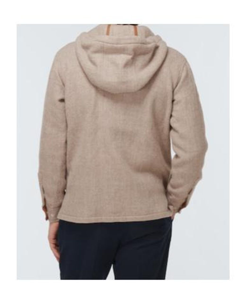 Giorgio Armani Natural Hooded Virgin Wool Blouson for men
