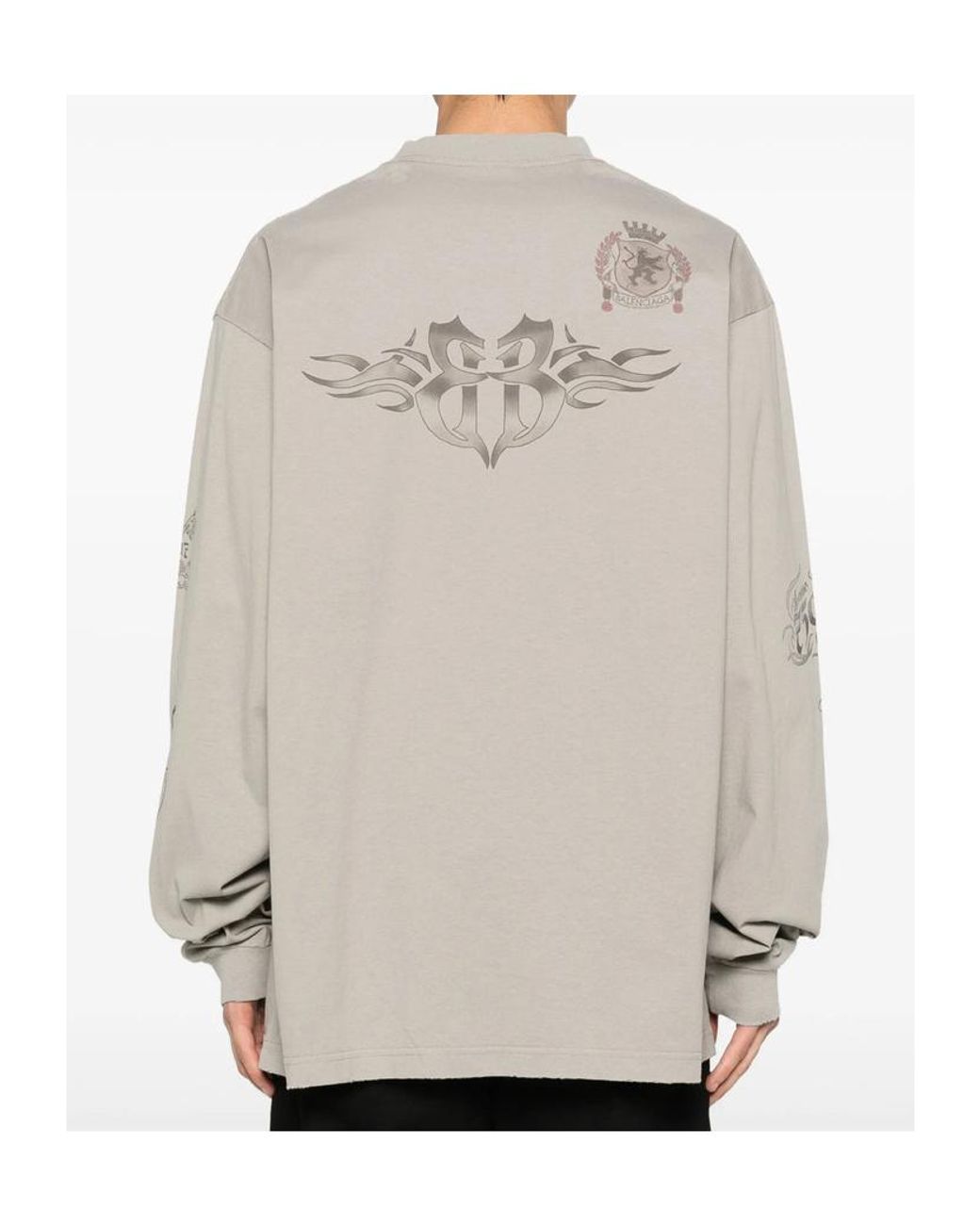Balenciaga White Long-Sleeved T-Shirt for men