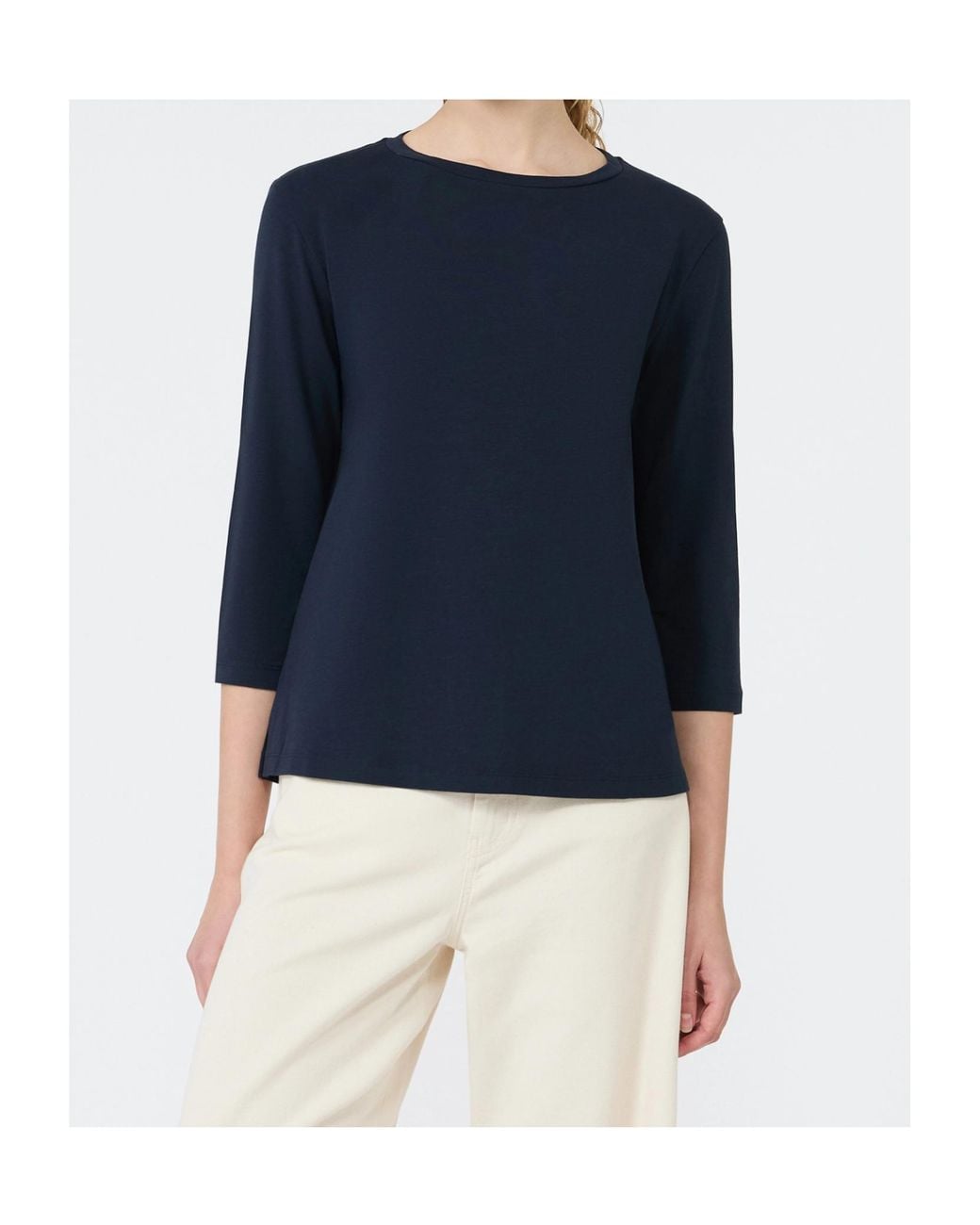 Weekend by Maxmara Blue Cotton Jersey T-Shirt