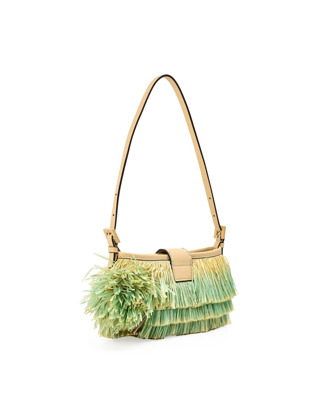 Fendi Metallic Woven Shoulder Bag